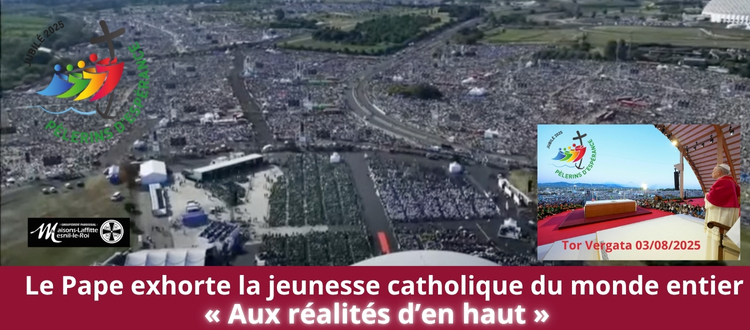 Tor Vergata le 03/08/2025, la messe du JUBILÉ des Jeunes présidée par le Pape Léon XIV.